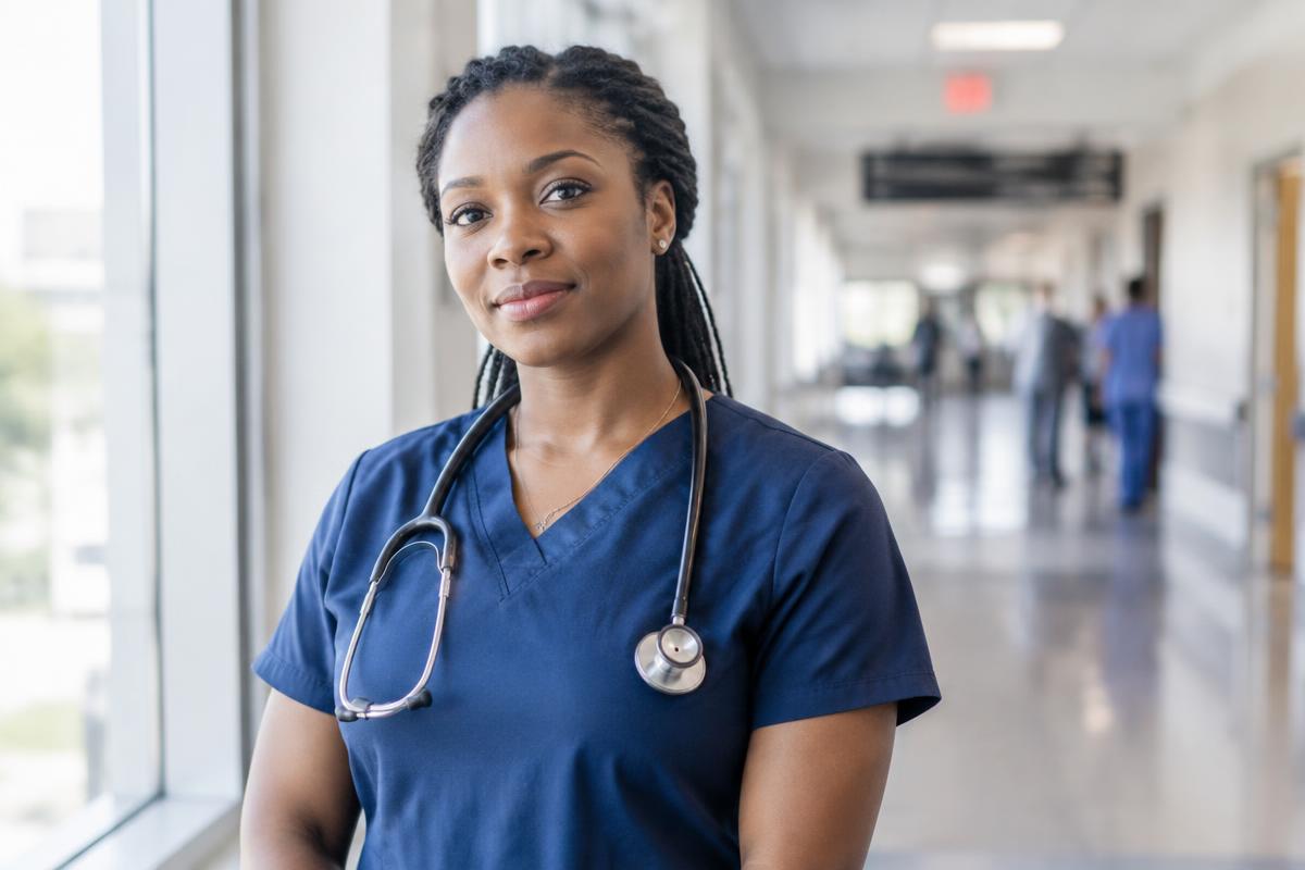Doctor working in a hospital in Canada